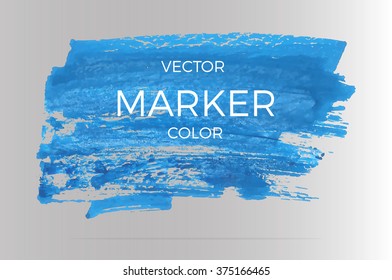 Vector ?olor stripes drawn with markers blue. Elements for design and background