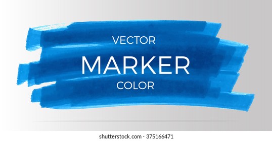 Vector ?olor stripes drawn markers blue. Elements for design and background