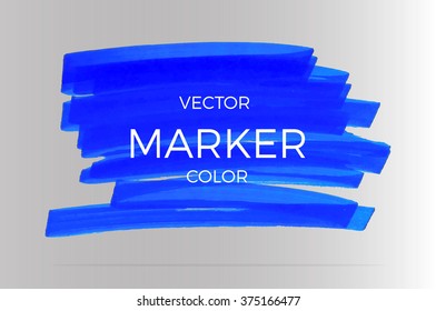 Vector ?olor stripes drawn markers blue. Elements for design and background