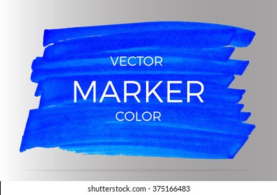 Vector ?olor stripes drawn with markers blue. Elements for design and background