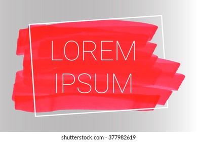 Vector stripes drawn with red markers. Elements for design and background