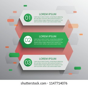 Vektorstreifen für Infografiken. Vorlage für Diagramm, Grafik, Präsentation und Diagramm. Geschäftskonzept mit 3 Optionen, Teilen, Schritten oder Prozessen