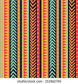 Vector stripes pattern. tribal seamless texture 