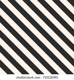 Vector stripes seamless pattern. Repeat diagonal lines texture, 45 degrees inclination. Modern abstract geometric background. Black and white colors. Simple striped template. Universal design element