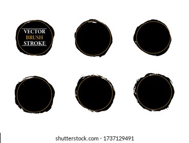 Vector Stripes. Set of Black Ink Strokes. Place for Your Text. Vector Grunge Stripes. Modern Textured Elements. Freehand Shapes. Distressed Vector. Geometric Brushes. Black Brush Strokes.