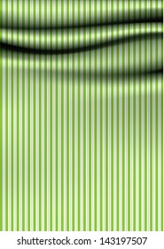 Vector stripped drapery. Soft cloth with stripes. Much space for your content. Decorative background. Clean, retro design. Discreet color.
