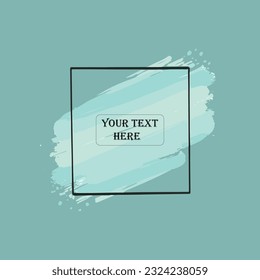 vector stroke banner square frame and background for text.