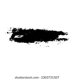 Vector stroke of black paint isolated on white background. Stroke of paint, decorative element.