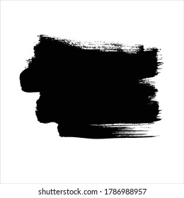 Vector stroke of brush black ink on white.