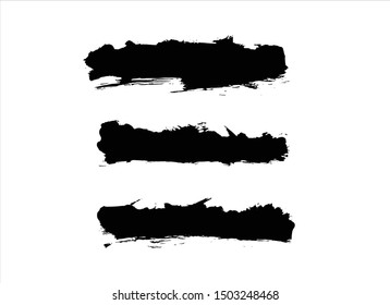 vector stroke color set black watercolor graffiti illustration.