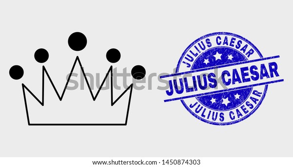 Vector Stroke Crown Pictogram Julius Caesar Stock Vector (Royalty Free ...