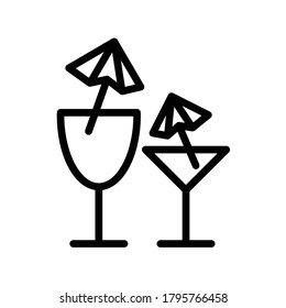 Icono de la carrera de vectores de cócteles