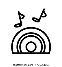 Vektorhub-Symbol der Musik