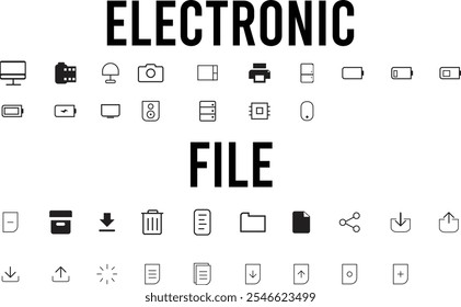 Vector Stroke icons Editable design (Electronic and file)
