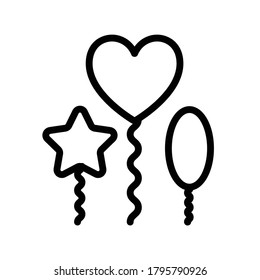 Vector stroke image balloons different shapes