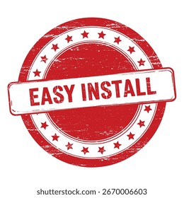 Pictograma de engranajes de integración de carrera de Vector y sello de instalación fácil