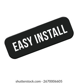 Vector stroke integration gears pictogram and Easy Install stamp