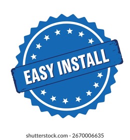 Vector stroke integration gears pictogram and Easy Install stamp