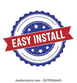 Vector stroke integration gears pictogram and Easy Install stamp
