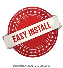 Pictograma de engranajes de integración de carrera de Vector y sello de instalación fácil