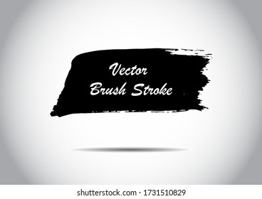 Vector Stroke. Place for Your Text. Grunge Brush Stylish Icon. Vector Grunge Design. Modern Textured Elements. Distressed Image. Geometric Brush. Black Brush Splash.