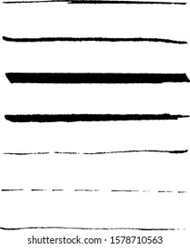 Vector stroke real ink imitation. Hand drawn brush stroke. Ink splash vector