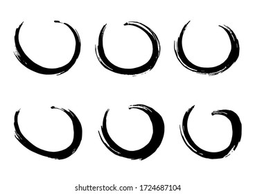 Vector Stroke. Juego de pinzas de tinta negra. Grunge elementos sucios y elegantes. Tinta con problemas de vectores. Pintura texturizada moderna. Diseño de mano libre. Pancarta angustiada. Formas geométricas. Elementos de pincel negro.