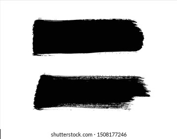 vector stroke set color black watercolor illustration.