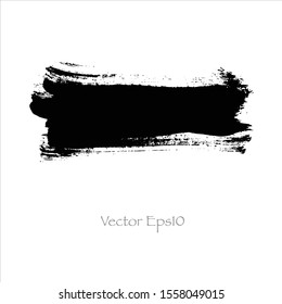 Vector stroke watercolor.black paint background illustration.