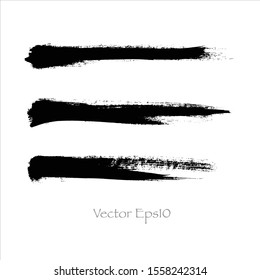 Vector stroke watercolor.black paint background illustration.