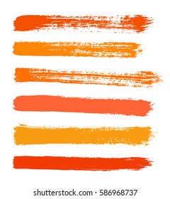 vector strokes of paint on white background 
