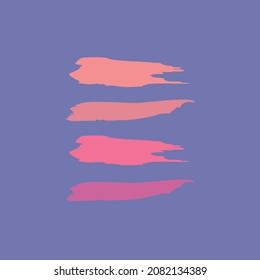 Vector strokes of a watercolor brush. A set of abstract brushstrokes and different colors.