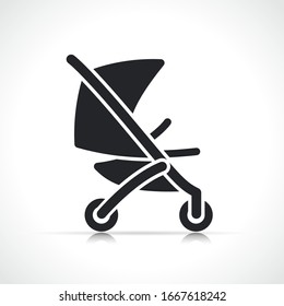 Vector stroller icon symbol design