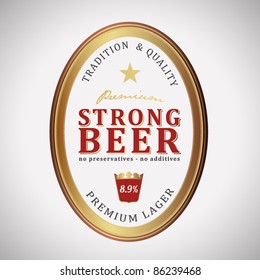 Vector Strong Beer Label