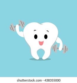 Vector de dientes fuertes y saludables