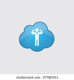 Vector strong man Icon