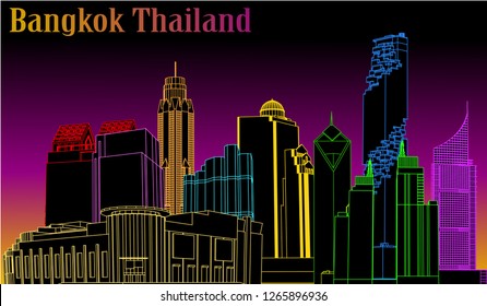 
Vector structure of Bangkok city, Thailand