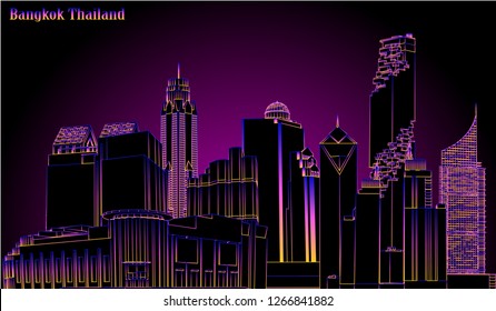 Vector structure of Bangkok city, Thailand