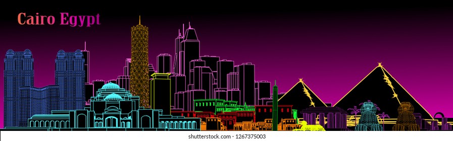 Vector structure of the city of Cairo, Egypt