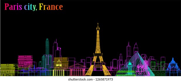 Vector structure of the city of Paris, France