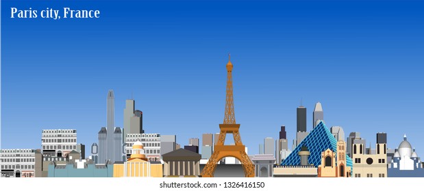 Vector structure of the city of Paris, France