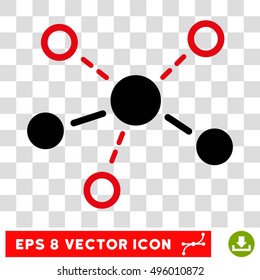 Vector Structure EPS vector icon. Illustration style is flat iconic bicolor intensive red and black symbol on a transparent background.