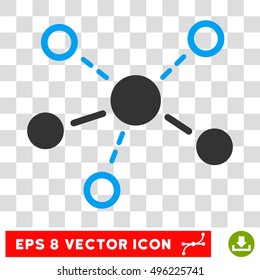 Vector Structure EPS vector icon. Illustration style is flat iconic bicolor blue and gray symbol on a transparent background.
