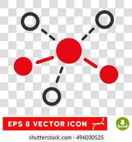 Vector Structure EPS vector pictogram. Illustration style is flat iconic bicolor gray and intensive red symbol on a transparent background.