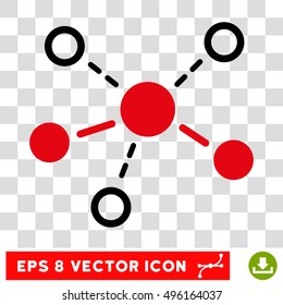 Vector Structure EPS vector pictograph. Illustration style is flat iconic bicolor black and intensive red symbol on a transparent background.