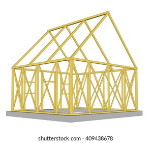 Vector  Structure of house in construction. 