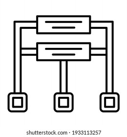 Vector Structure Outline Icon Design

