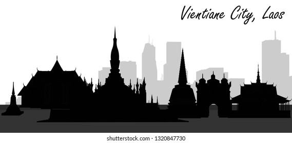 Vector structure of Vientiane city, Laos