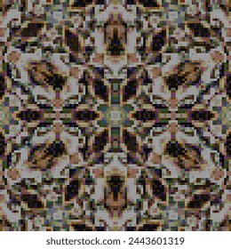 Vector structured colorful abstract pattern for beading