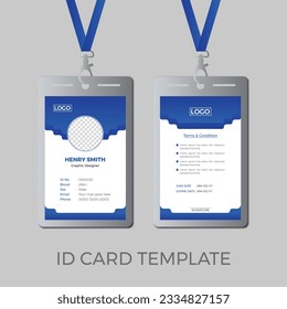 Vector student id card design template